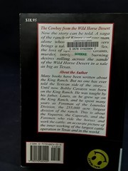 Cowboy from the Wild Horse Desert: Story of the King Ranch; Cavazos PB A+ 230427