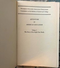 Adventure in American Education: 8 Year Study First Edition Vintage VOL. 1-1942