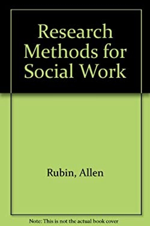 Research Methods for Social Work Paperback Earl R., Rubin, Allen