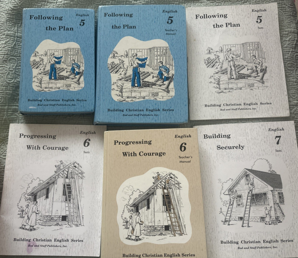 Building Christian English Series – Rod and Staff – lot of 6 books – 5, 6, 7