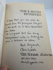 The E-Myth Revisited Michael E Gerber 3rd Ed Paperback Signed Note Copy