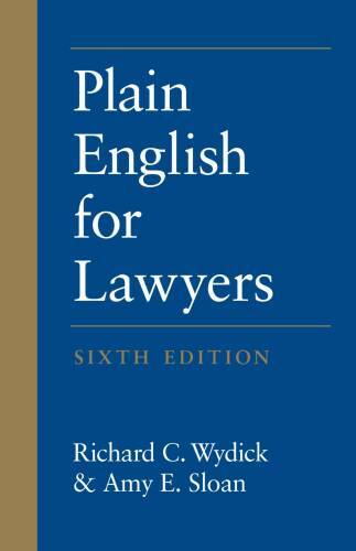 Plain English for Lawyers – Paperback By Richard C. Wydick – GOOD