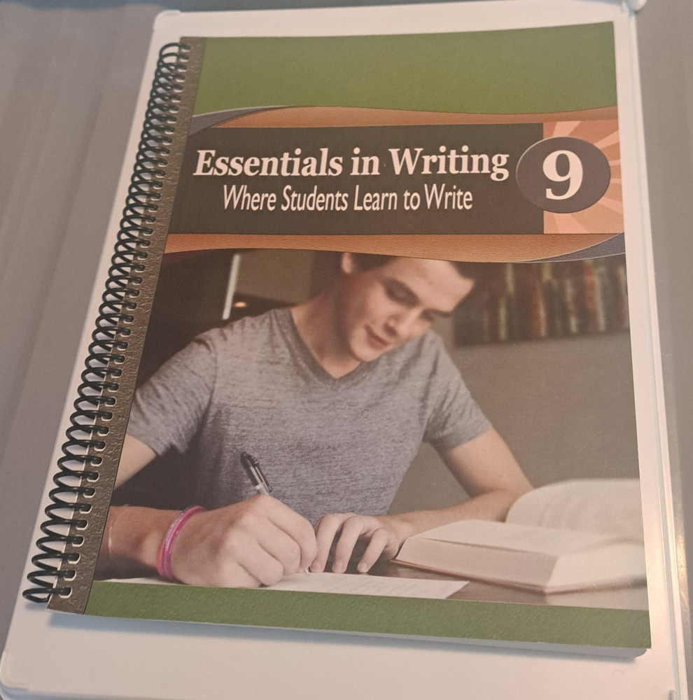 ESSENTIALS IN WRITING Level 9 Text book (spiral) & 3 DVDs Matthew Stephens 2021