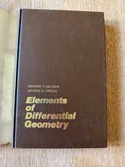 Elements of Differential Geometry – Richard Millman & George Parker – HC/DJ/VG