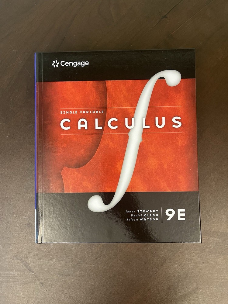 Single Variable Calculus 9th Edition Cengage Textbook Hardcover New