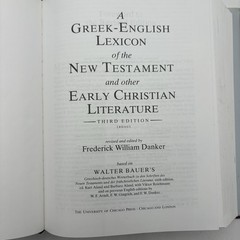 Danker GREEK-ENGLISH LEXICON OF THE NEW TESTAMENT 3rd Edition 2000