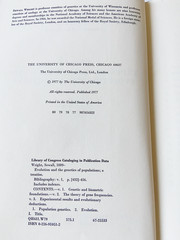 1977 HC Evolution and the Genetics of Populations, Volume 3: Experimental Resu..