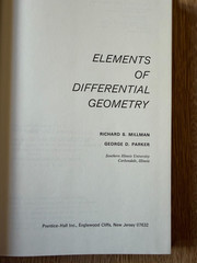 Elements of Differential Geometry – Richard Millman & George Parker – HC/DJ/VG