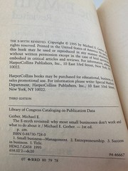The E-Myth Revisited Michael E Gerber 3rd Ed Paperback Signed Note Copy